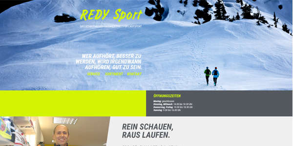 Webseite REDY Sport