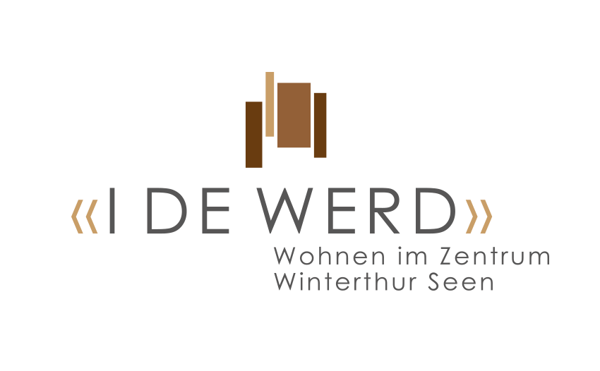 Logo I DE WERD mit Slogan Wohnen im Zentrum Winterthur Seen IT3 TREUHAND und IMMOBILIEN AG