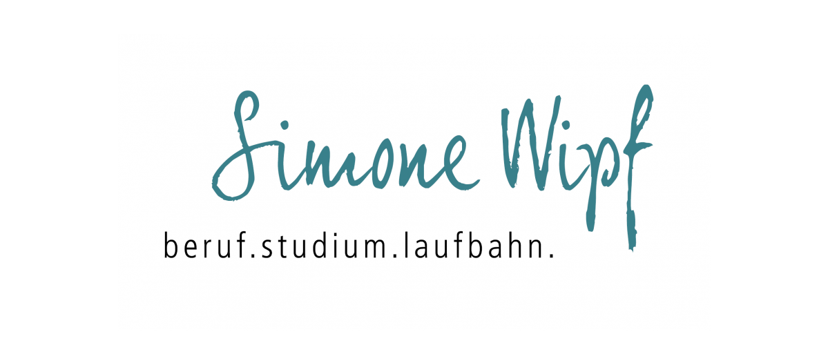 Logo Simone Wipf mit Slogan beruf.studium.laufbahn