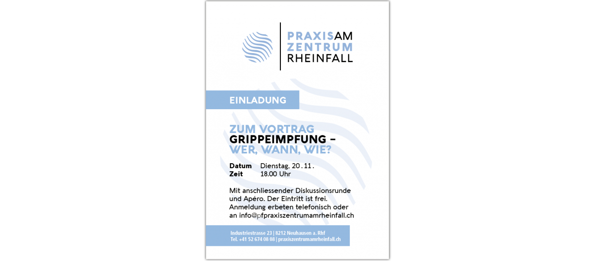 Flyer Praxis am Zentrum Rheinfall