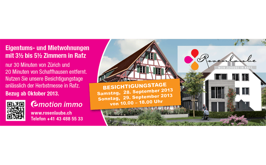 Anzeige Rosenlaube Klettgau Immobilien 